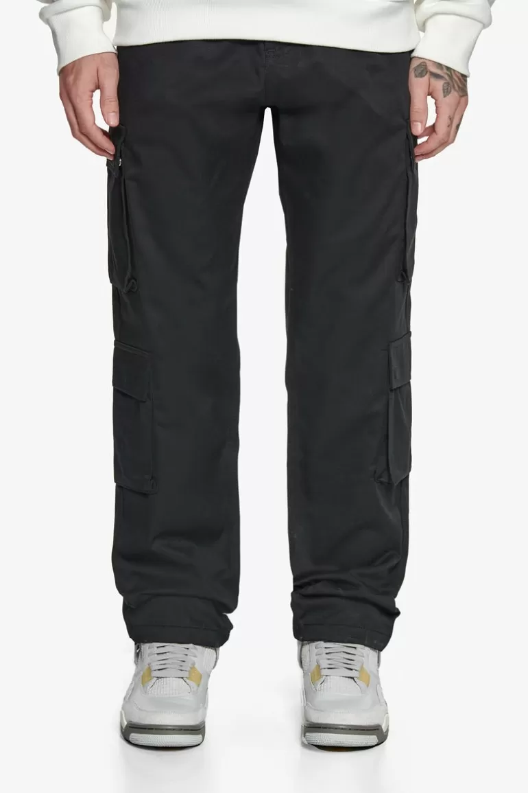 Shop Dropsize Double Cargo Pocket Workwear Pants Black