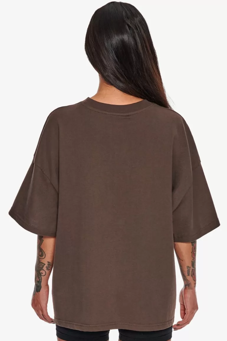 heavy_crew_tshirt_chocolate_pink_2.webp Fashion Dropsize Heavy Crew T-Shirt Chocolate/ Pink