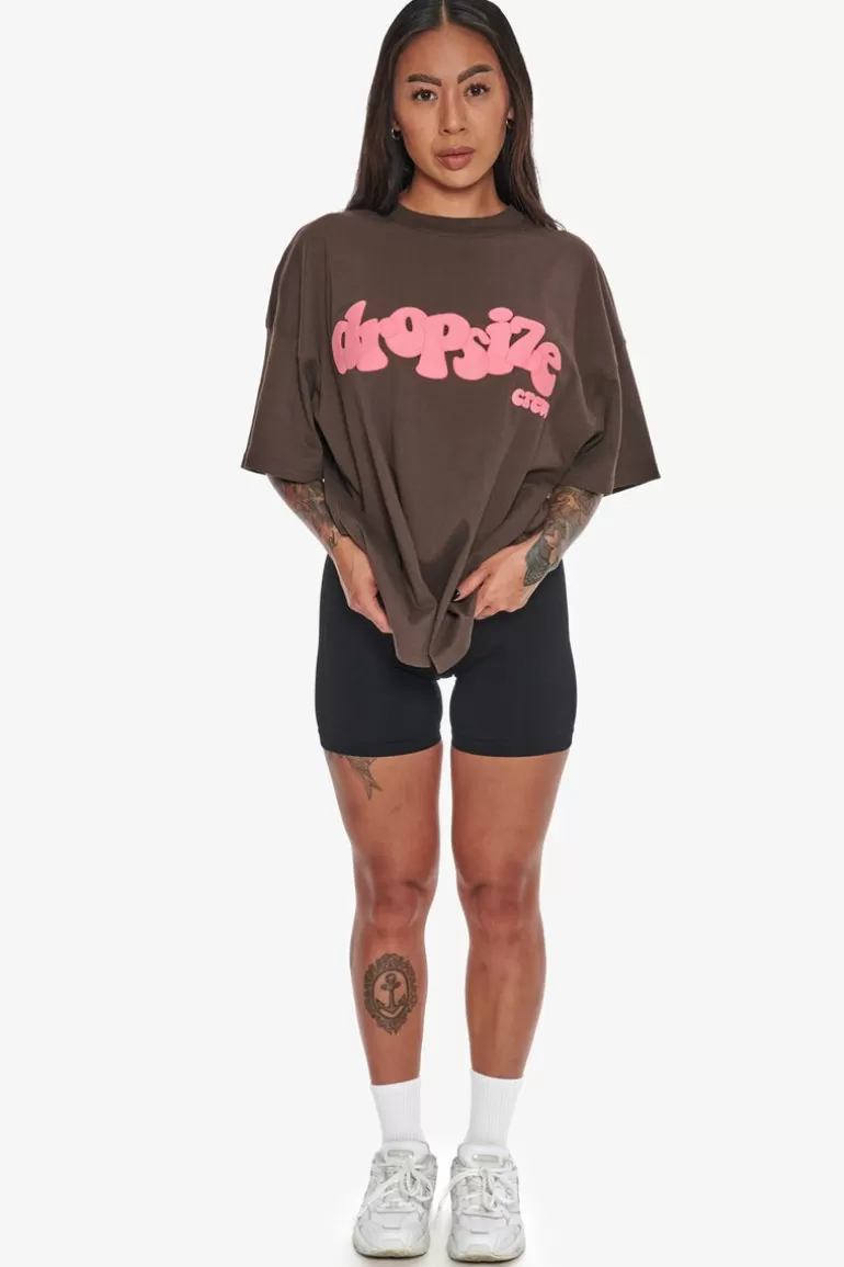 heavy_crew_tshirt_chocolate_pink_3.webp Fashion Dropsize Heavy Crew T-Shirt Chocolate/ Pink