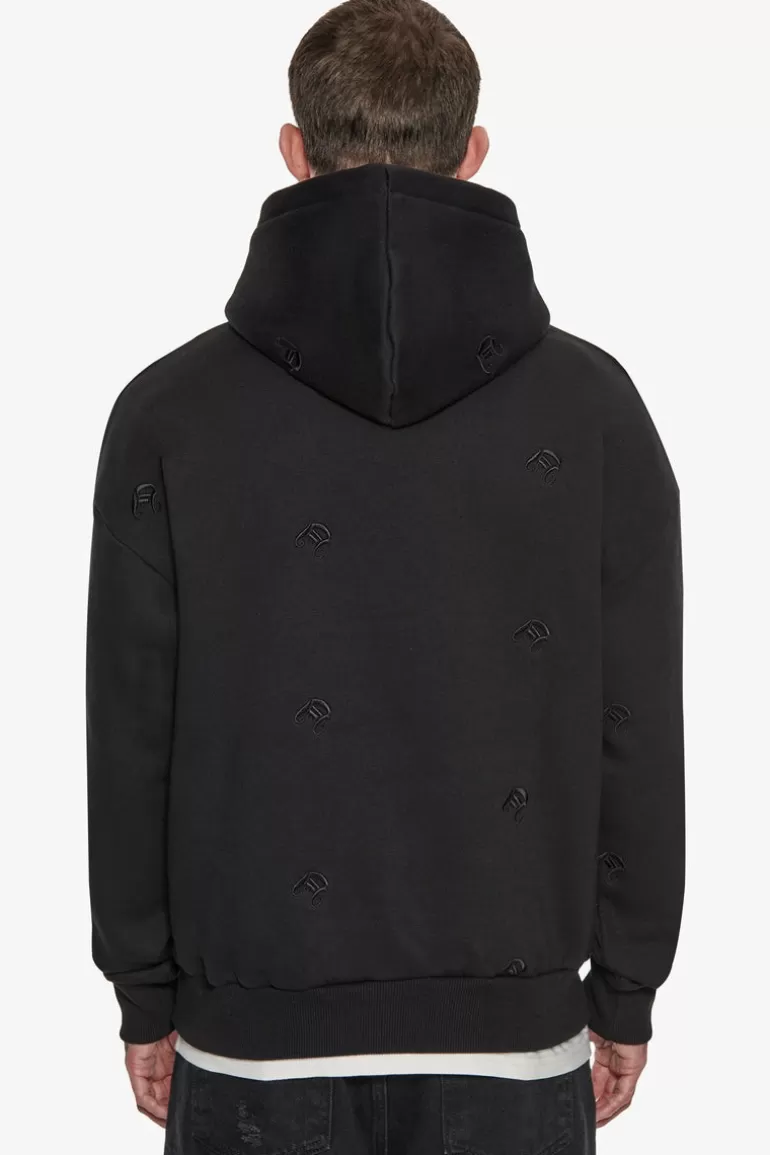 heavy_oversize_allover_embo_hoodie_black_2.webp Outlet Dropsize Heavy Oversize Allover Embo Hoodie Black