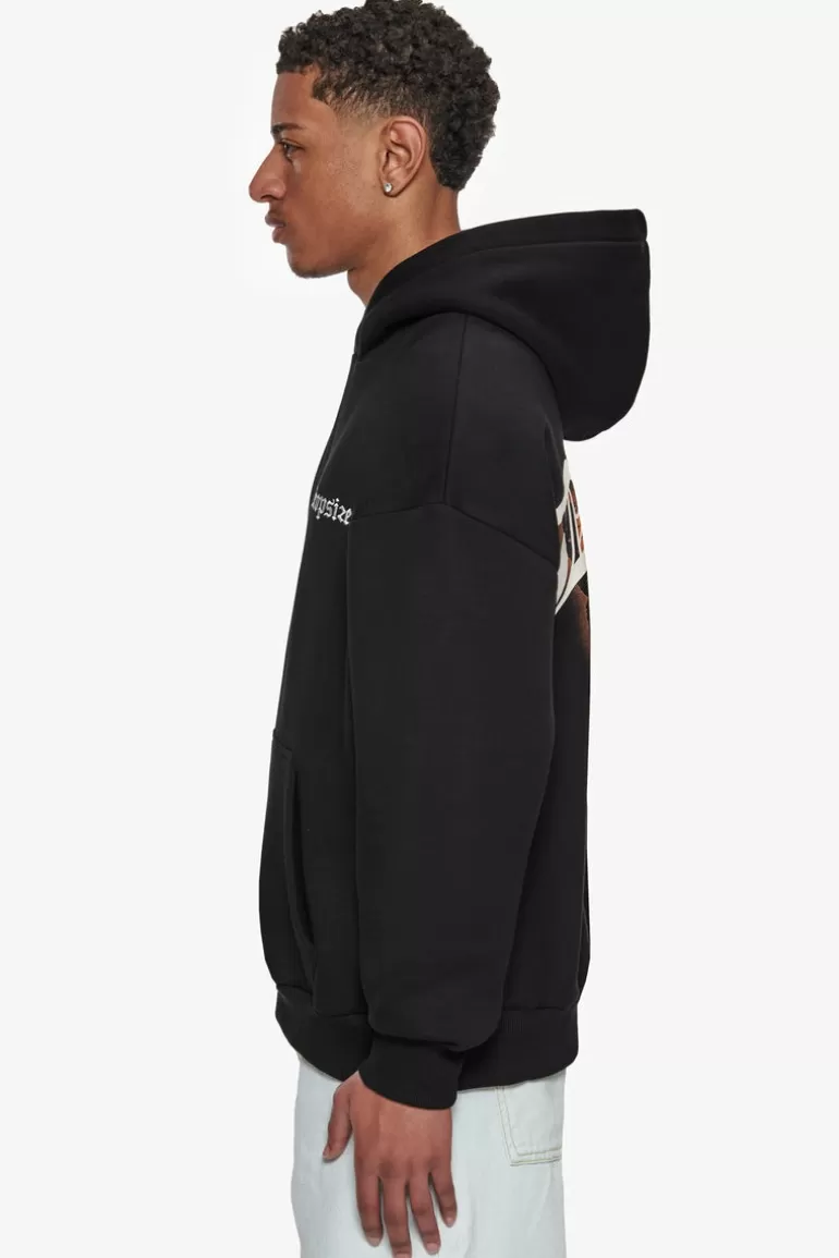 Fashion Dropsize Heavy Oversize Best Place To Live Hoodie Black/Orange