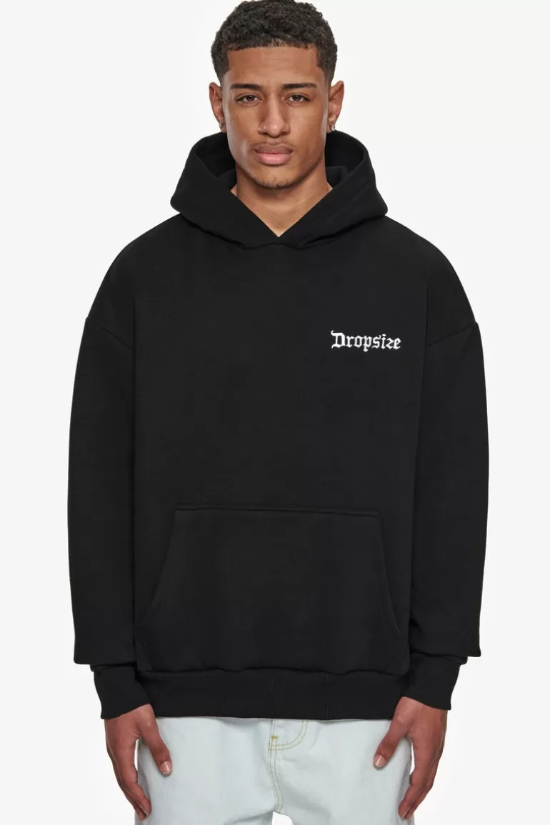 Fashion Dropsize Heavy Oversize Best Place To Live Hoodie Black/Orange
