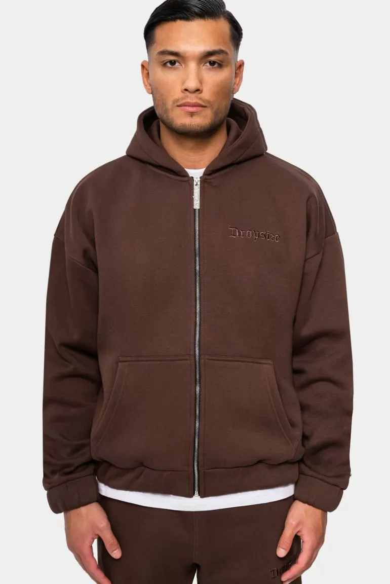 Sale Dropsize Heavy Oversize Blank Zip Hoodie Shopping Bag