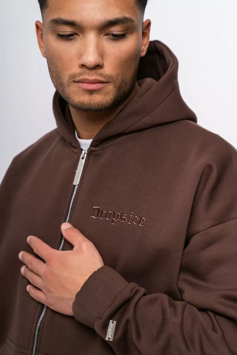 Sale Dropsize Heavy Oversize Blank Zip Hoodie Shopping Bag