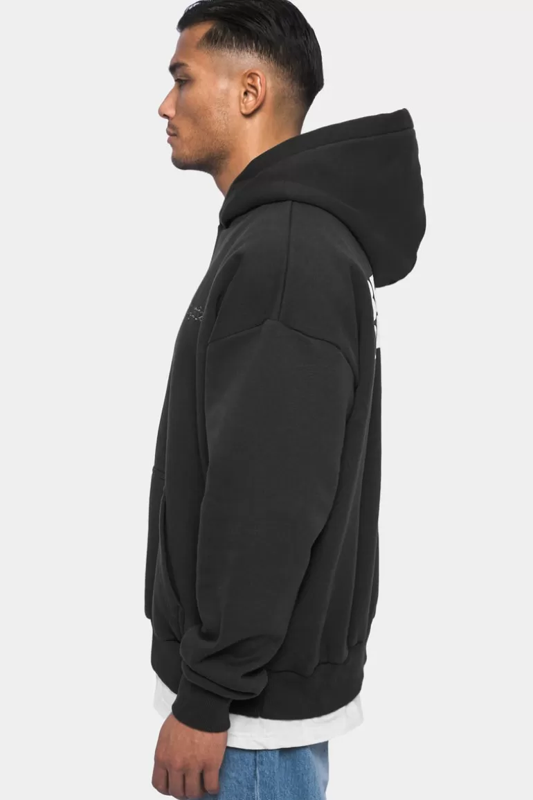 Online Dropsize Heavy Oversize ''Broken Dreams'' Hoodie Washed Black