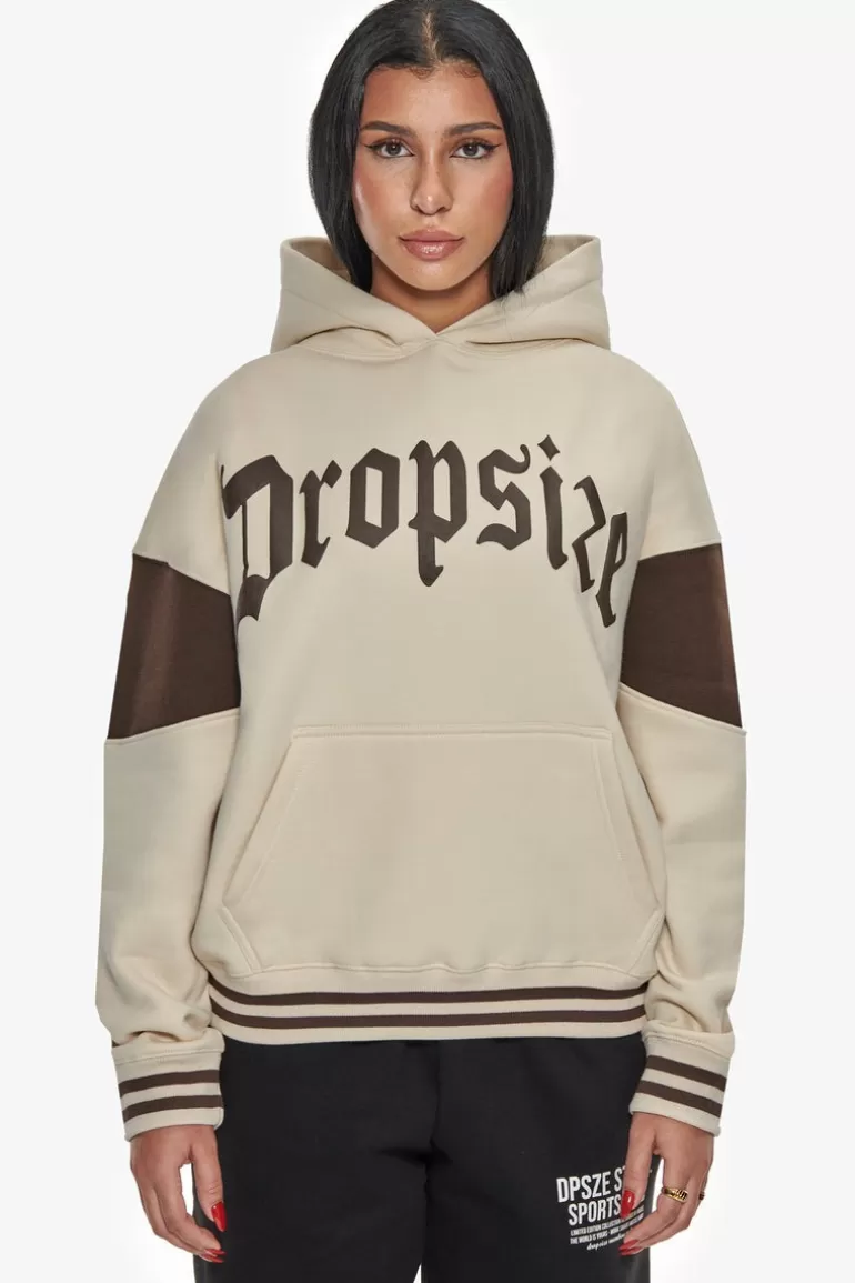 Flash Sale Dropsize Heavy Oversize Colour Sleeve Hoodie Coconut Milk / Chocolate Brown