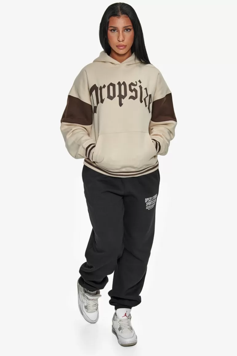 Flash Sale Dropsize Heavy Oversize Colour Sleeve Hoodie Coconut Milk / Chocolate Brown