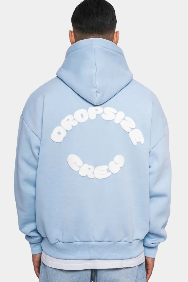 Best Dropsize Heavy Oversize Crew Hoodie Baby Blue