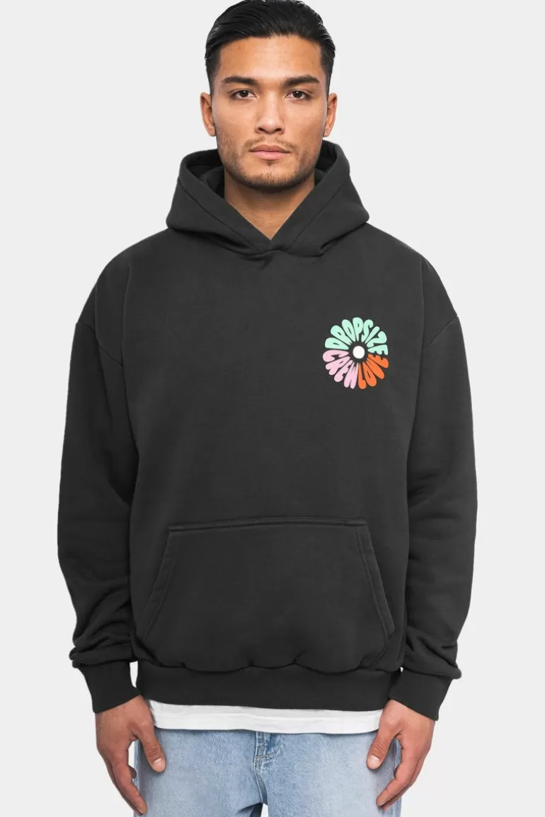 Discount Dropsize Heavy Oversize Crew Love Hoodie V2 Washed Black