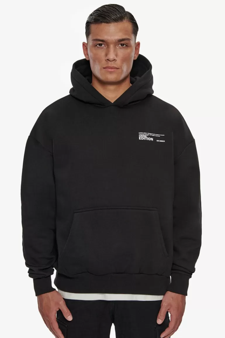 Online Dropsize Heavy Oversize Crime Edition Hoodie Black