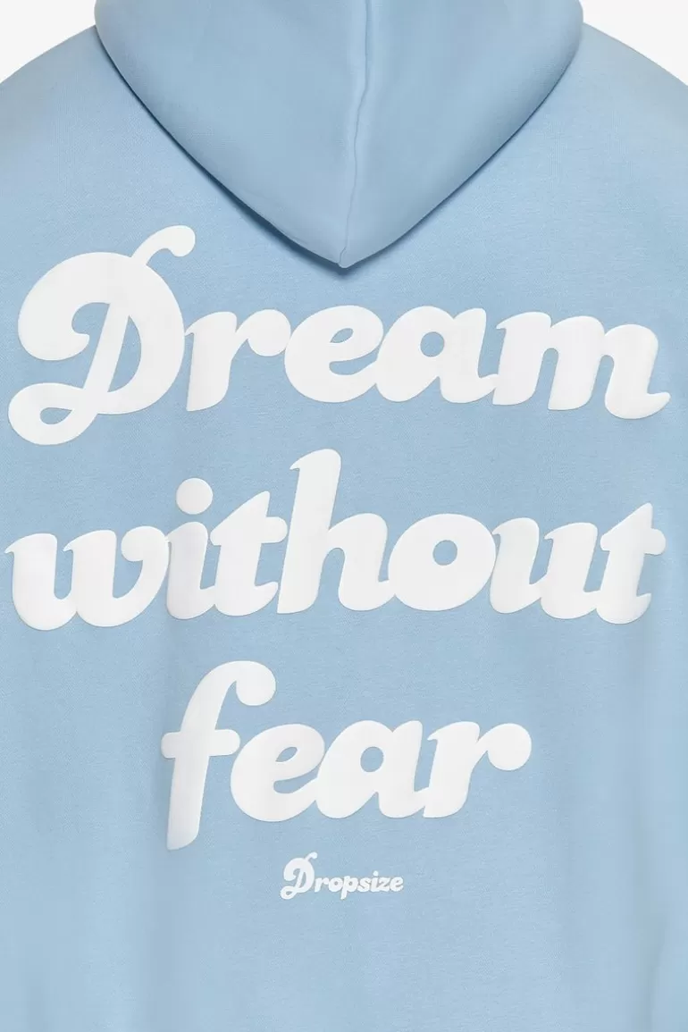 New Dropsize Heavy Oversize Dream Without Fear Zip Hoodie Baby Blue
