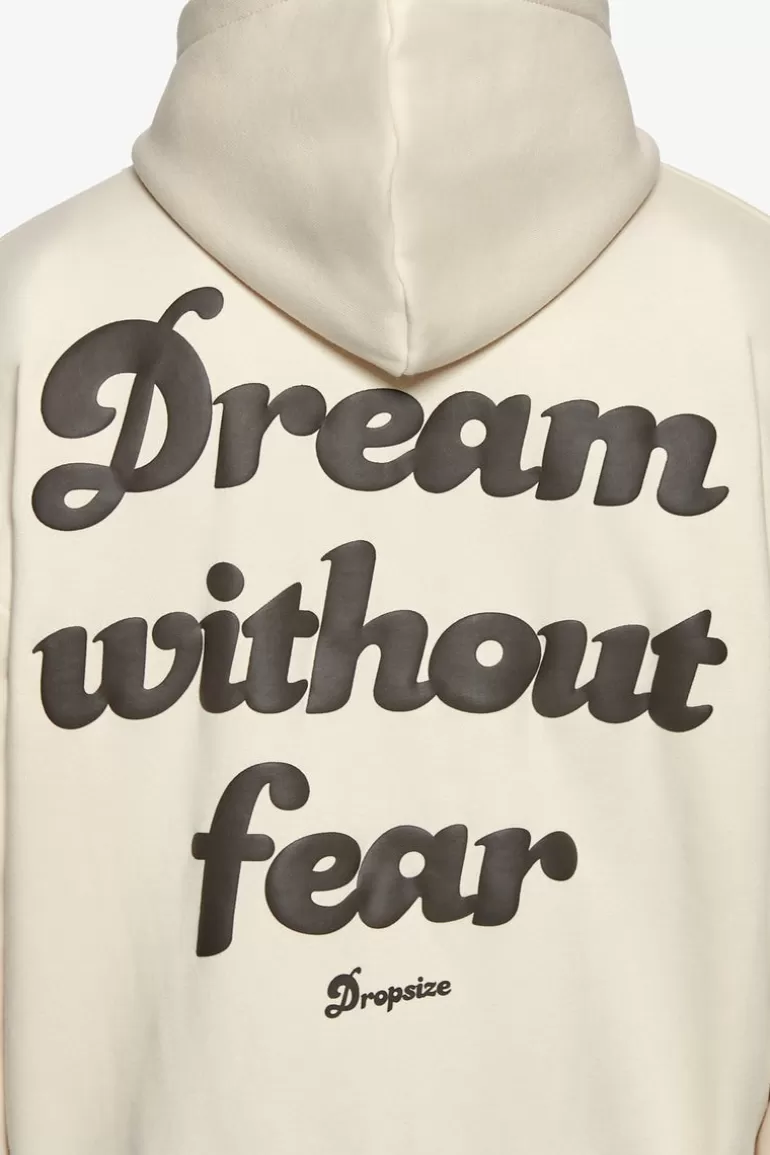 New Dropsize Heavy Oversize Dream Without Fear Zip Hoodie Coconut Milk