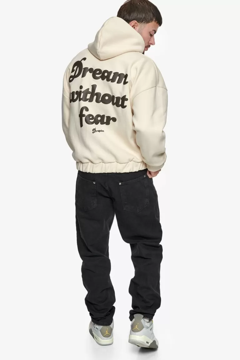 New Dropsize Heavy Oversize Dream Without Fear Zip Hoodie Coconut Milk