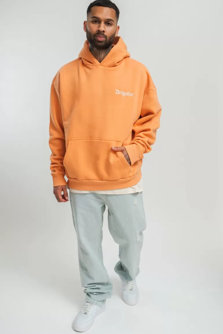 Hot Dropsize Heavy Oversize Embo Hoodie Coral