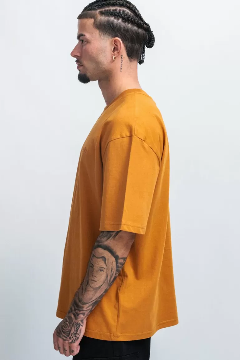 Shop Dropsize Heavy Oversize Embo T-Shirt Pumpkin Spice