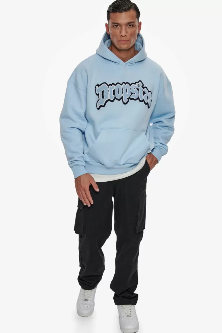 Shop Dropsize Heavy Oversize Frottee Hoodie Baby Blue