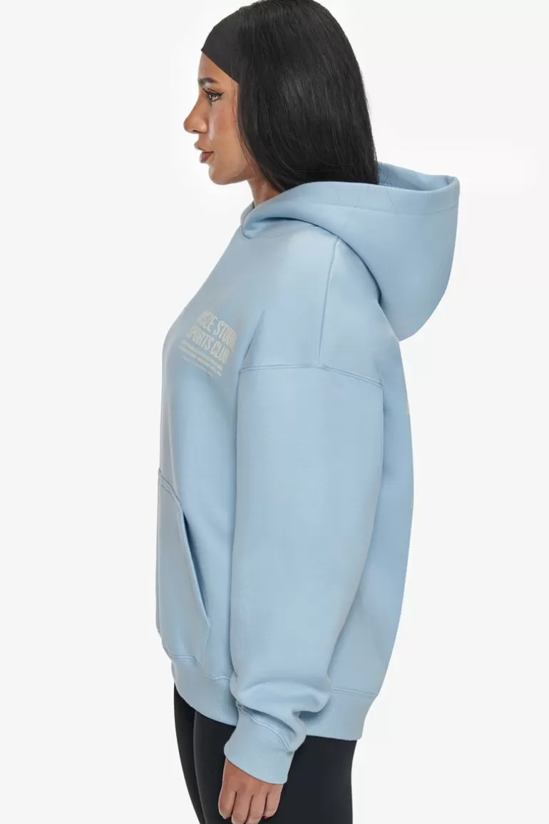 Hot Dropsize Heavy Oversize Ladies Sportsclub Hoodie Baby Blue