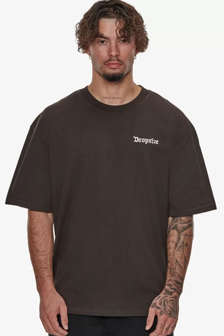 Cheap Dropsize Heavy Oversize Legends Never Die T-Shirt Washed Black