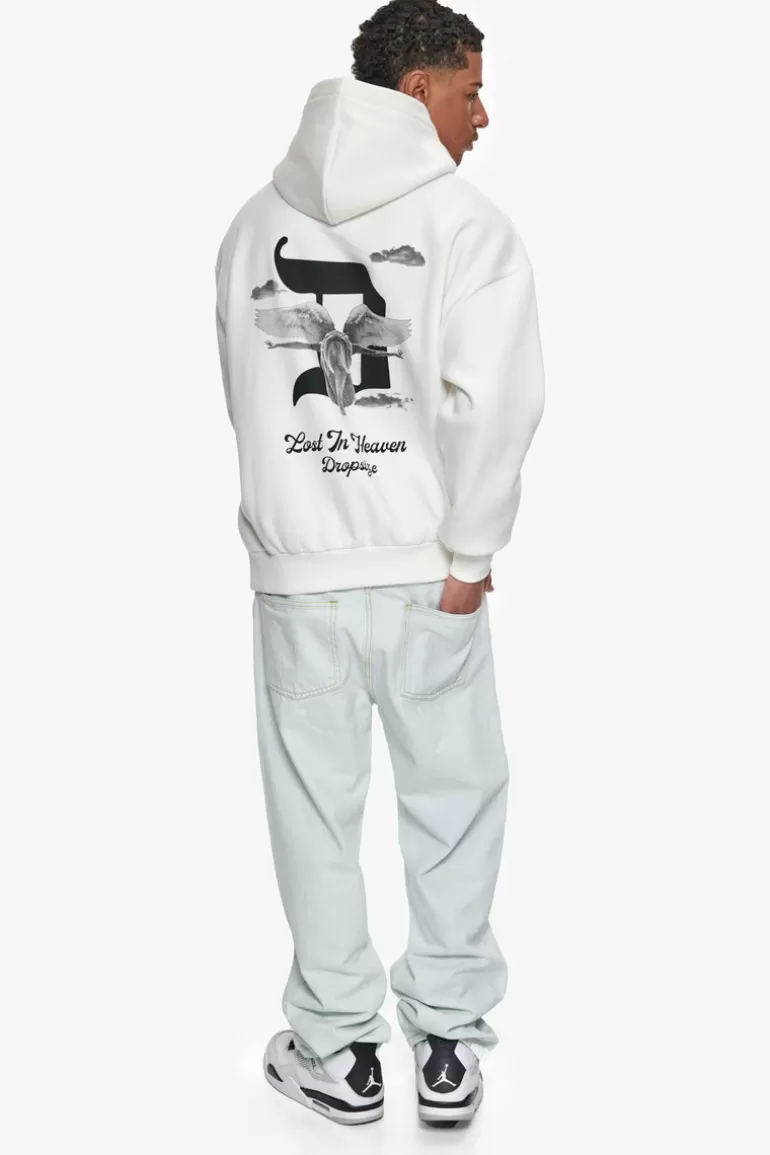 Best Sale Dropsize Heavy Oversize Lost In Heaven Hoodie Cream White