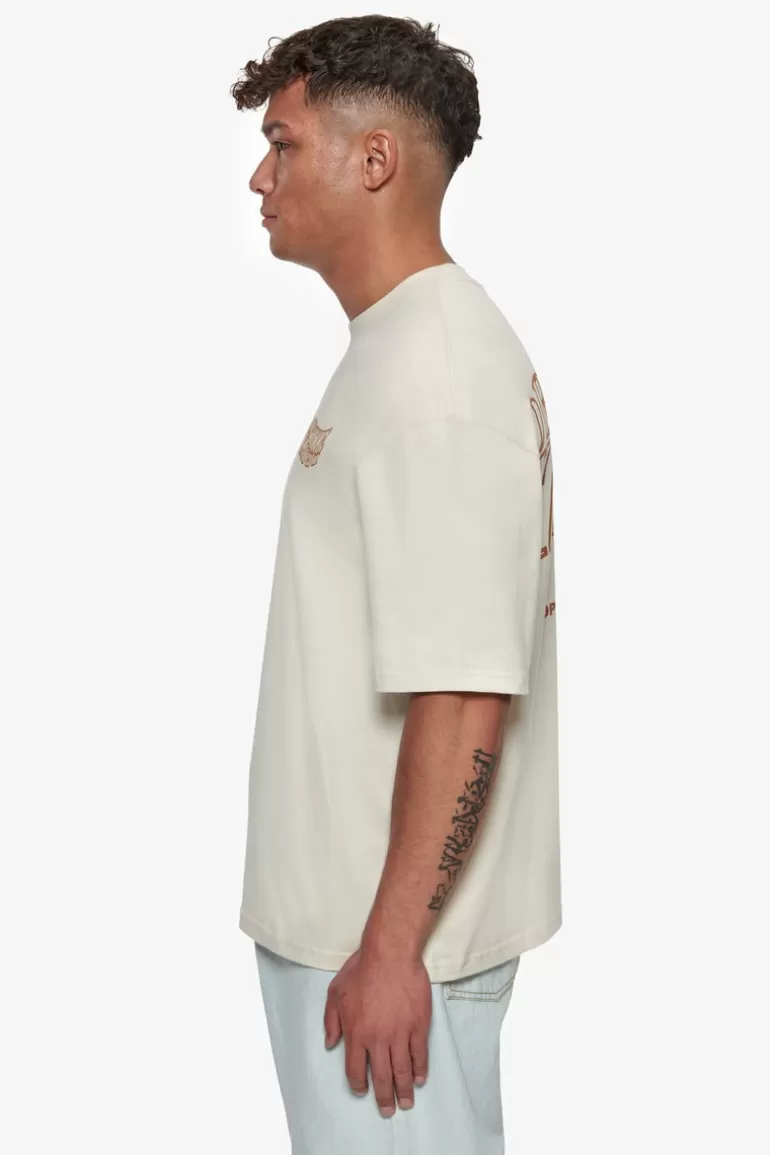 Best Sale Dropsize Heavy Oversize Mirrored Logo T-Shirt Coconut Milk