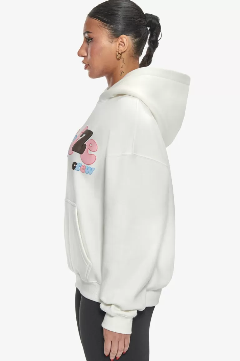 Hot Dropsize Heavy Oversize Mixed Colour Puffer Print Cream White