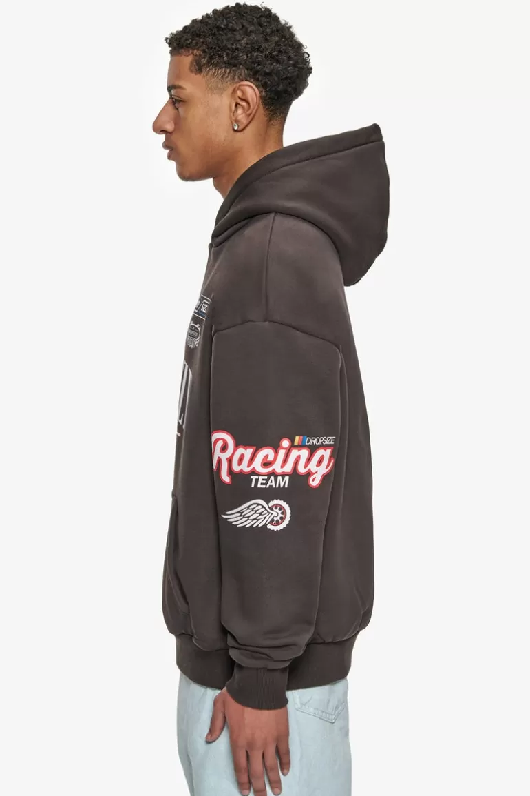 Store Dropsize Heavy Oversize Motorsport Hoodie Washed Black