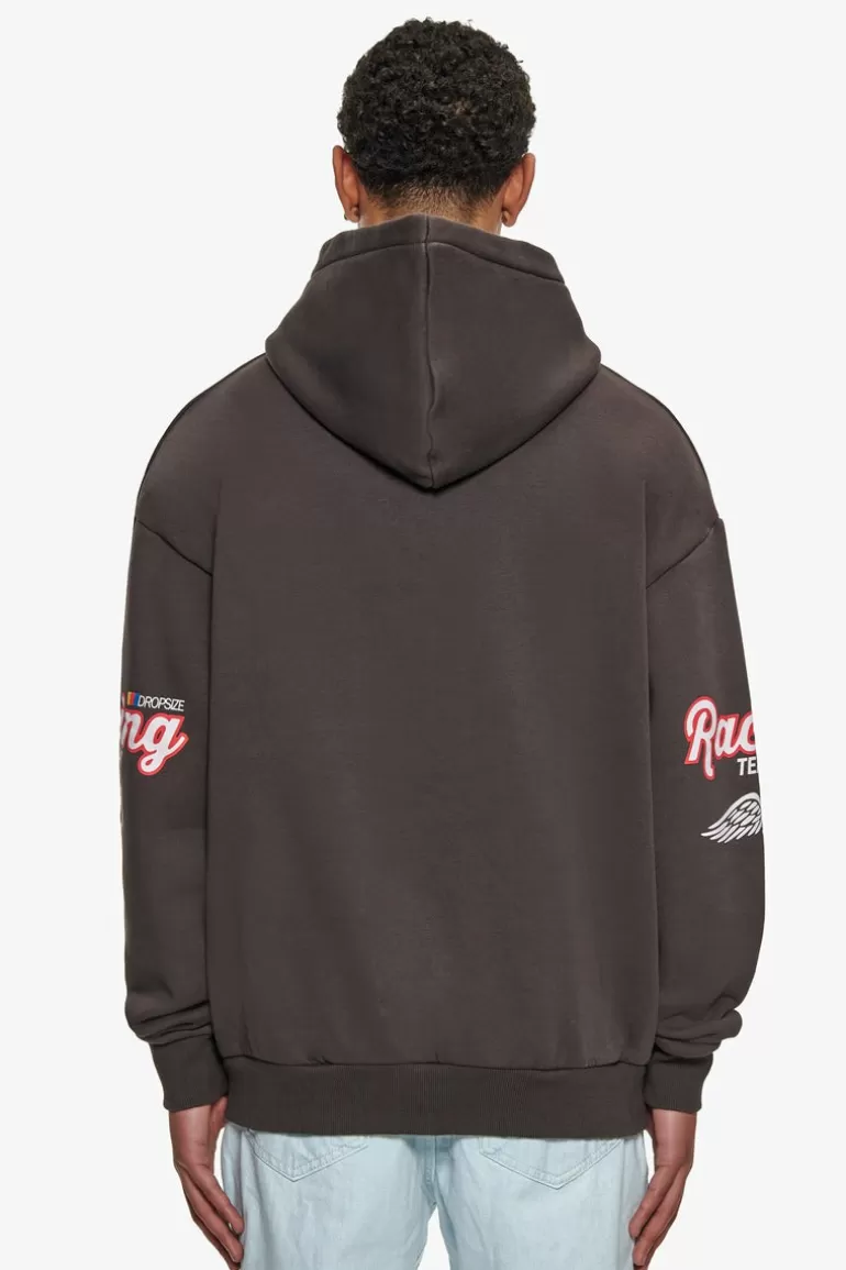 Store Dropsize Heavy Oversize Motorsport Hoodie Washed Black
