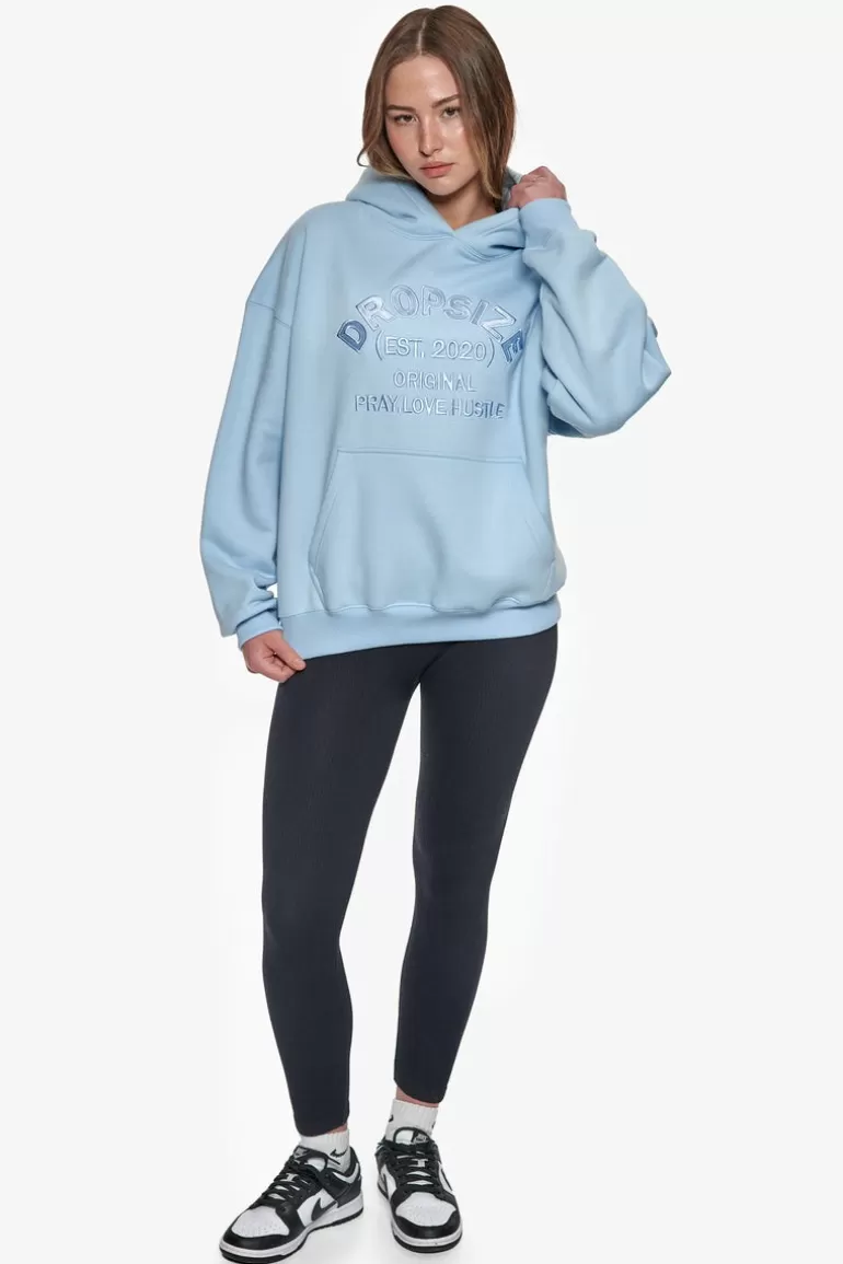 heavy_oversize_pray_love_hustle_embo_hoodie_baby_blue_4.webp Online Dropsize Heavy Oversize Pray Love Hustle Embo Hoodie Baby Blue