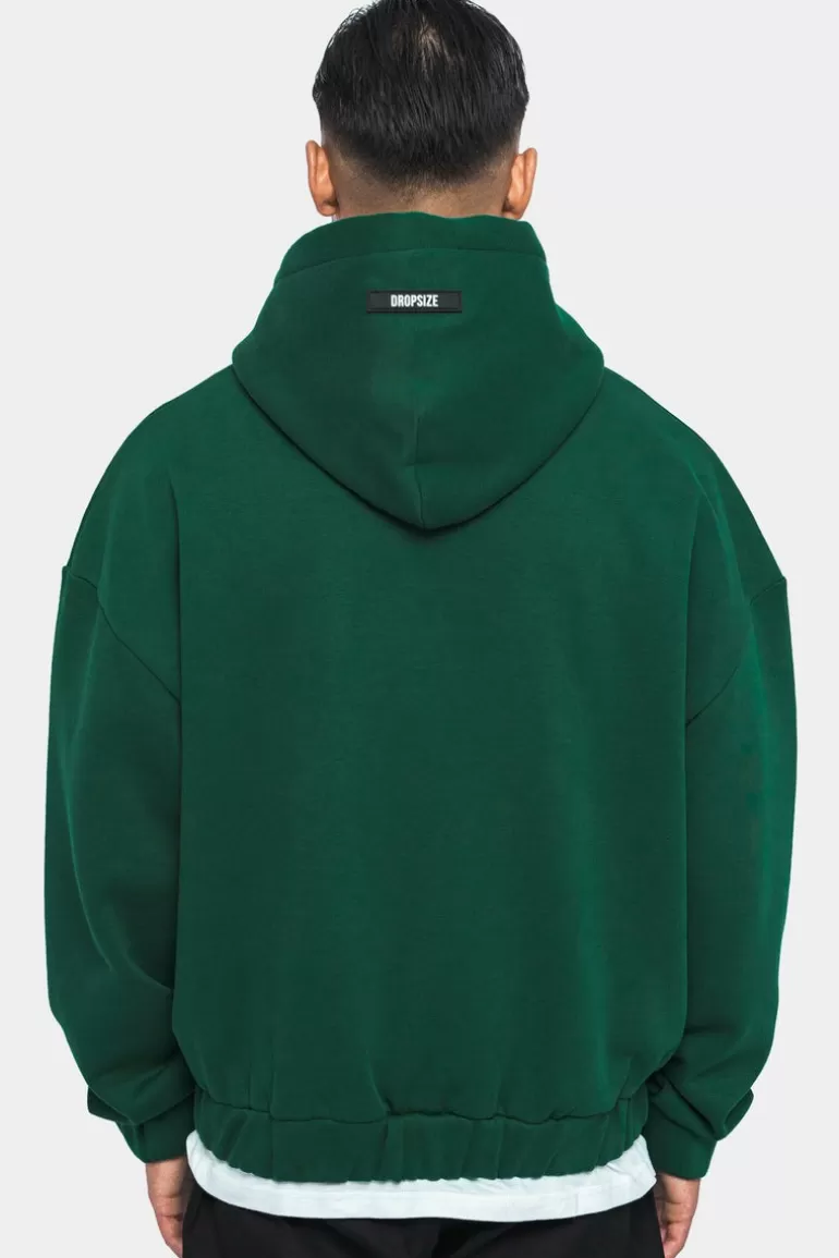 heavy_oversize_rubber_patch_hoodie_green_2.webp Online Dropsize Heavy Oversize Rubber Patch Hoodie Green