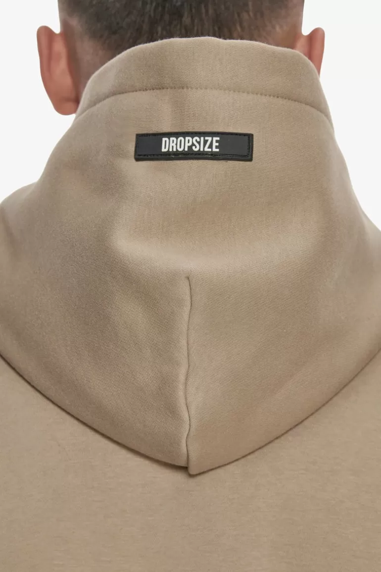 Flash Sale Dropsize Heavy Oversize Rubber Patch Hoodie Weathered Teak