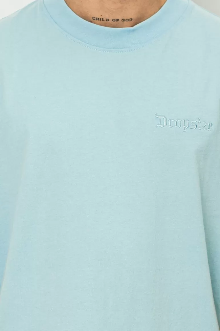 Sale Dropsize Heavy Oversize Scorpion Design T-Shirt Baby Blue