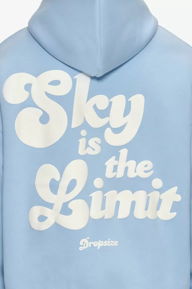 Discount Dropsize Heavy Oversize Sky Is The Limit Hoodie Baby Blue