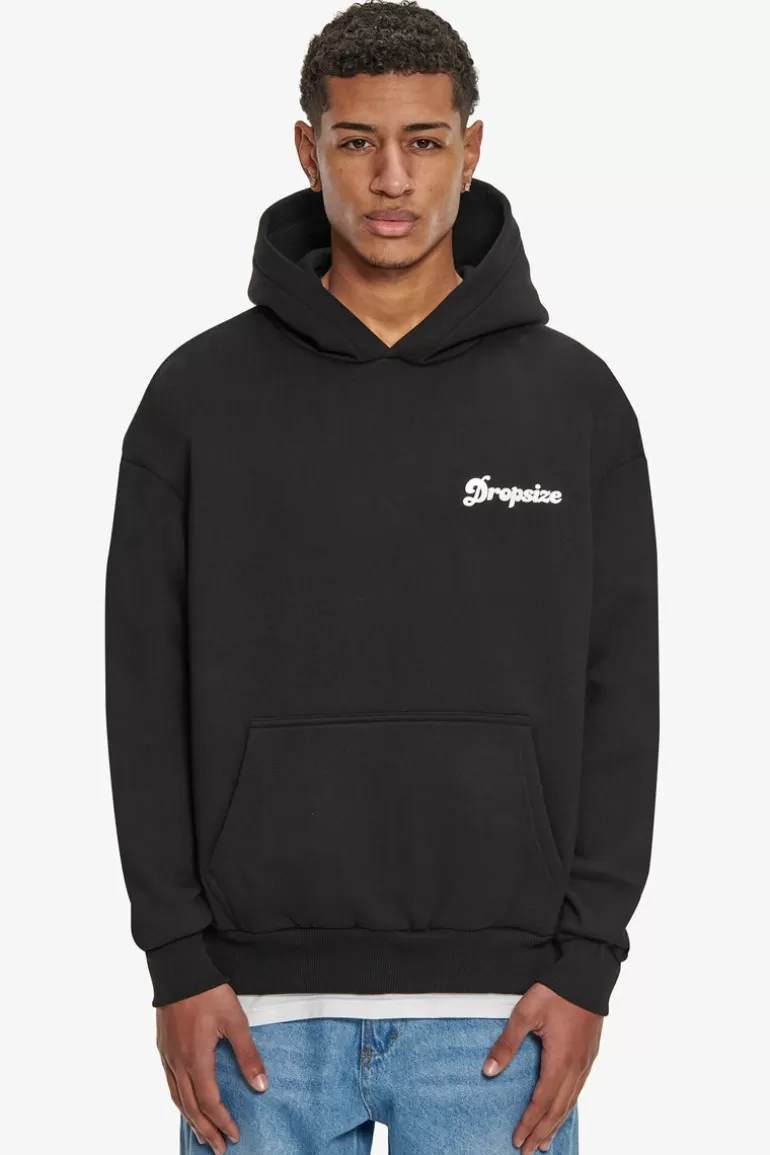 Best Sale Dropsize Heavy Oversize Sky Is The Limit Hoodie Black