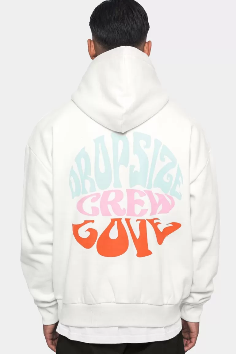 Cheap Dropsize Heavy Oversize V2 ''Crew Love'' Hoodie Cream White