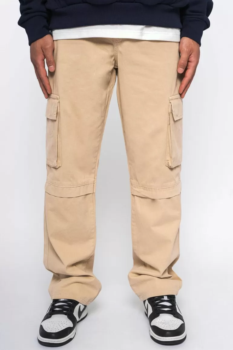 Online Dropsize Loose Fit Cargo Jeans Cream White