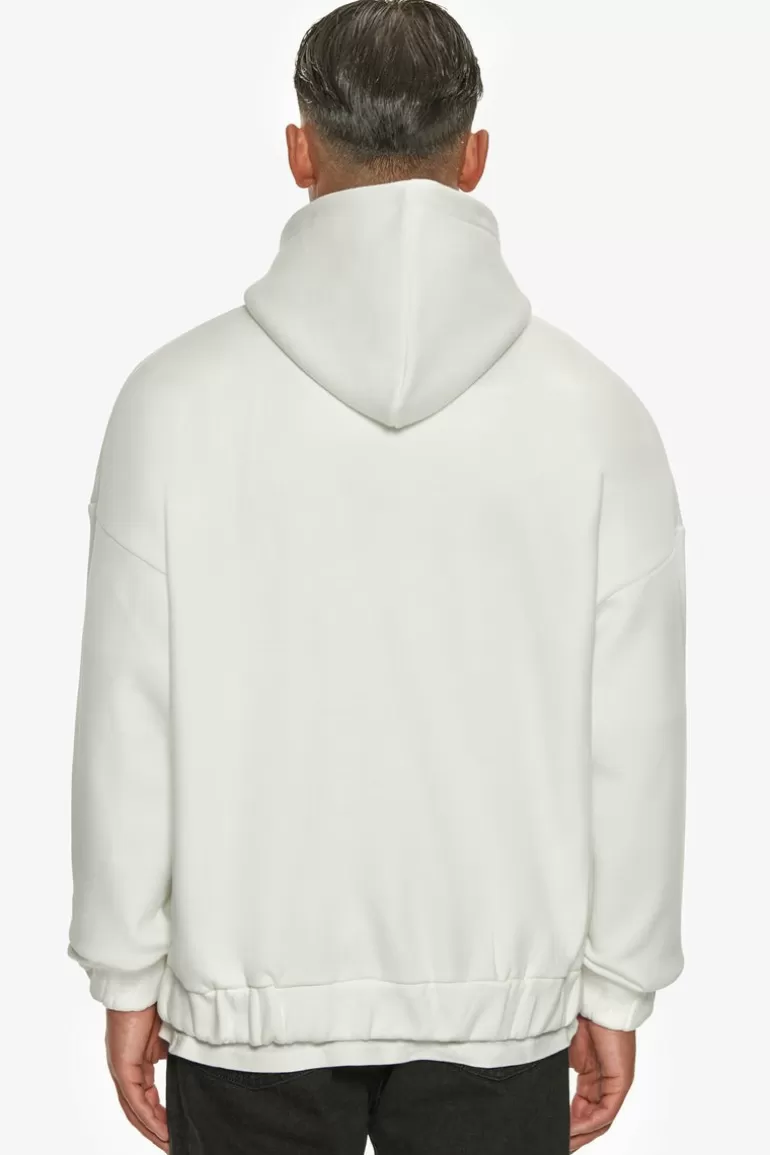 Outlet Dropsize Super Heavy Oversize Blank Zip Hoodie Washed White