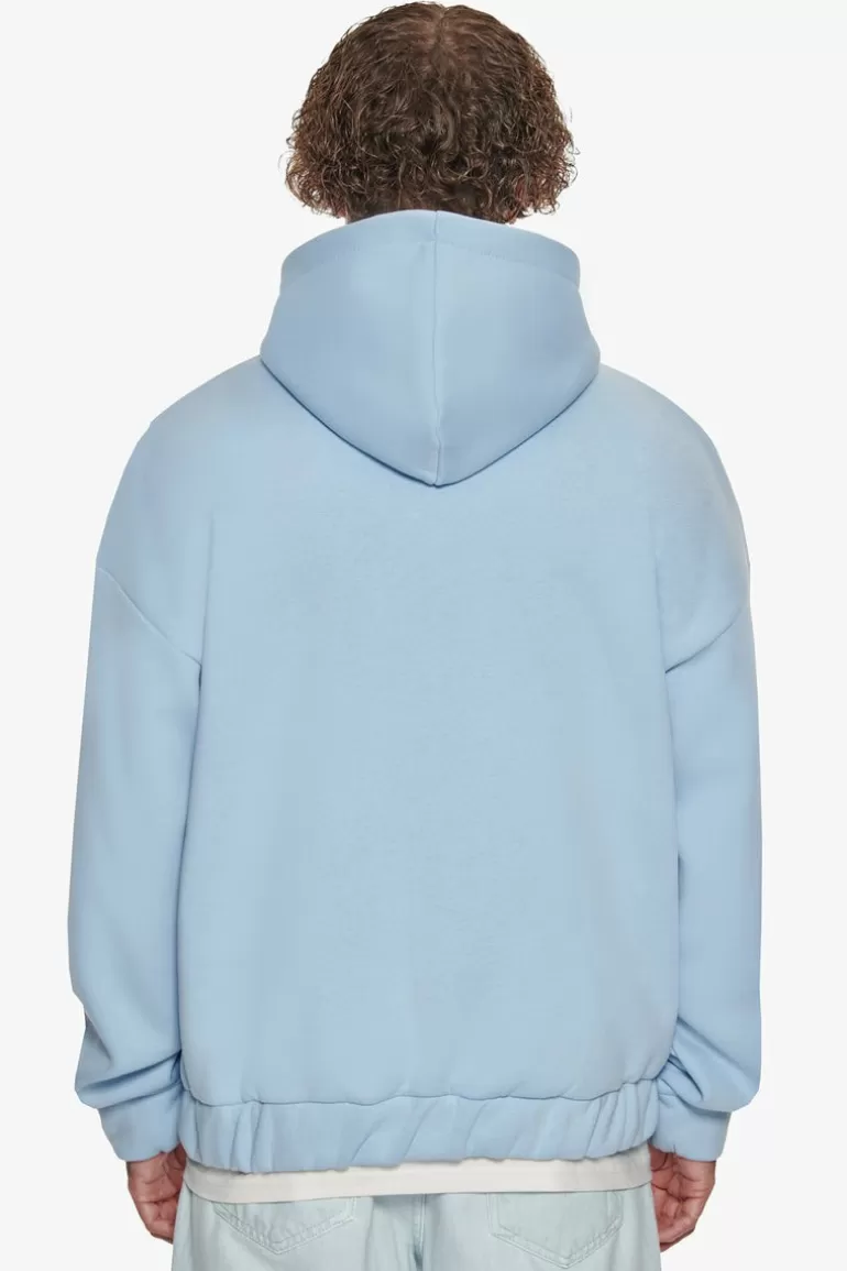 Cheap Dropsize Super Heavy Oversize Mid Front Embo Zip Hoodie Baby Blue