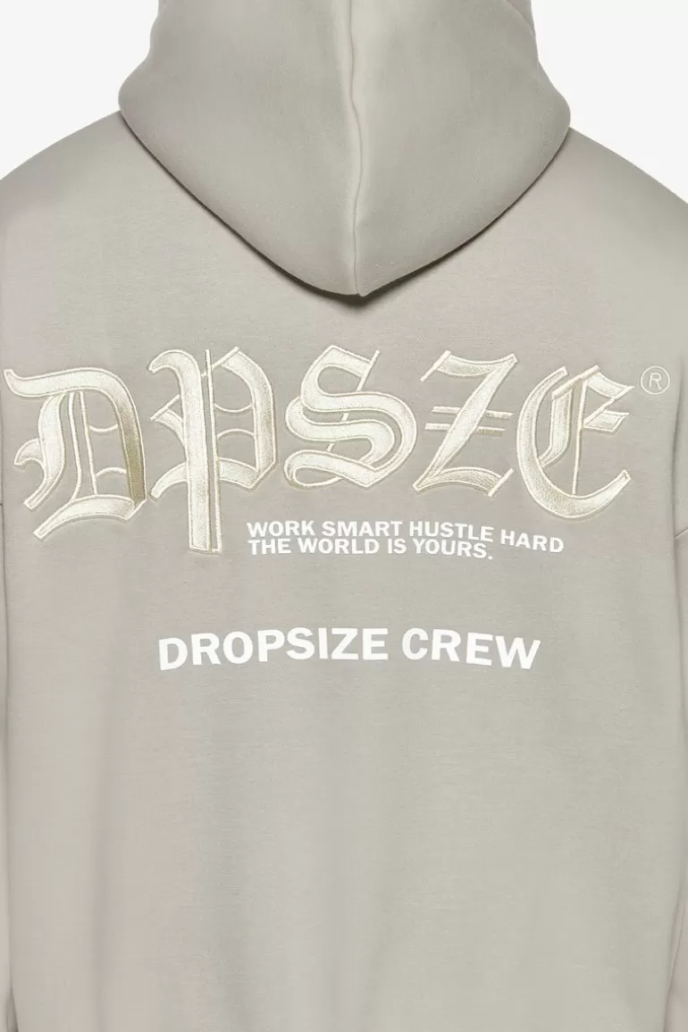 Store Dropsize Super Heavy Oversize Work Smart Zip-Hoodie Pumice Stone