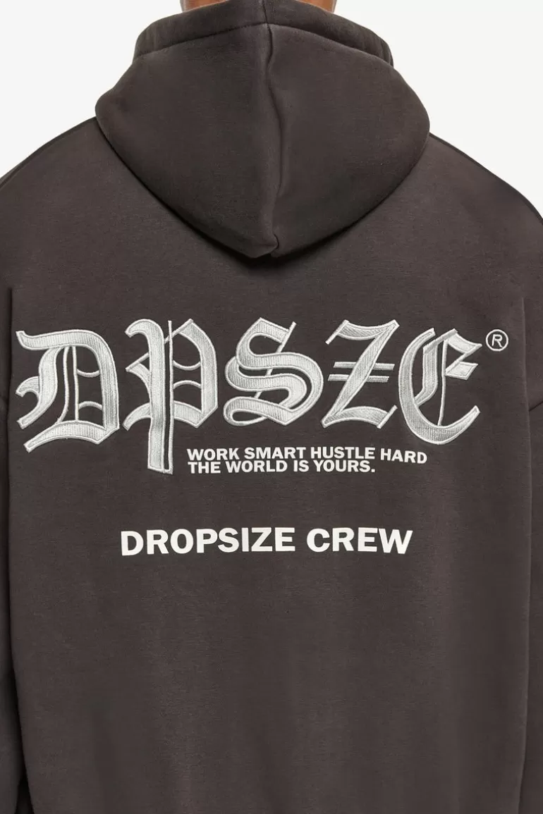 Shop Dropsize Super Heavy Oversize Work Smart Zip-Hoodie Washed Black